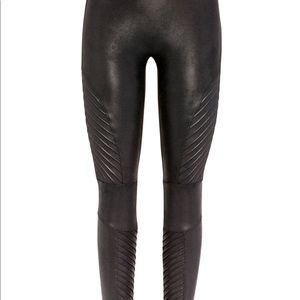Spanx Faux Leather Moto Leggings
